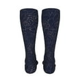 thumbnail image 6 of Rateoe Navy Dark Blue print Women's Men's Novelty 20in Crew Socks Cotton Socks Knee High Socks for Walking,Running,Nurses,Pregnancy-One Size, 6 of 8