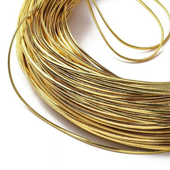 1 bundle PU Leather Thread Cord Flat for DIY Jewelry Making Dark Goldenrod 2x1mm 109.36 Yards(100m)/bundle