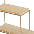 thumbnail image 4 of Haitral Wall Mounted 2 Tier Regular Metal Display Organizer Rack Holder Floating Shelves Gold, 4 of 4