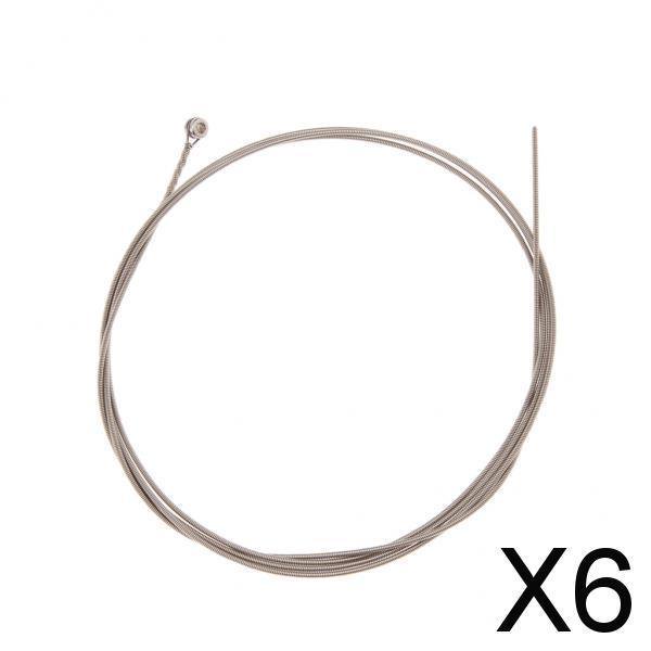 6x Cuerda de Material Acero de Alambre de Material Acero Suave de Guitarra Eléctrica Tono Cálido Y Penetración Estable Acerca de 11 X Cm