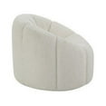 thumbnail image 3 of Benjara Chair with Textured Fabric and Vertical Channel Tufting, White, 3 of 5