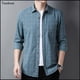 thumbnail image 3 of Taoboo 2022 Nueva camisa de cuadros para hombre de negocios 100% algodón de manga larga ropa informal para hombre Camisa de estilo simple de alta calidad de corte entallado, 3 of 4
