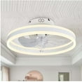 thumbnail image 4 of Oaks Aura 20 in. Integrated LED Indoor White Low Profile Ceiling Fan with Lights, Flush Mount Smart App Remote Control Ceiling Fan, 4 of 10