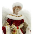 thumbnail image 2 of Windy Hill Collection 16" Inch Standing Red Floral Angel Christmas Tree Topper or Table Top 416570, 2 of 4
