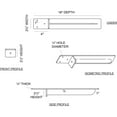 thumbnail image 4 of Ekena Millwork BKTM03X18X02HESS Support Caché 3 Po L x 18 Po P x 2 Po H avec Profondeur de Support de 14 Po - Acier Inoxydable, 4 of 4
