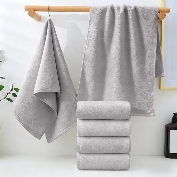 Solid Color Cottons Towel Household Absorbent Adult Face Towel