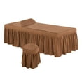 thumbnail image 4 of GUOOL 190x70cm Beauty Massage Bedding Set Pillowcase Stool Cover - Coffee, 4 of 9