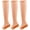 Beige, variant on 3Pairs Open Toe Toeless Compression Stockings(15-20mmHg) for Men Women Support Stocking