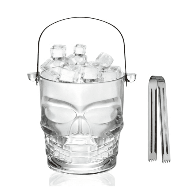 Hielera De Cristal Skull Rock Style Calavera 15 Cm Alto Pinz Genérica Skull Bottle