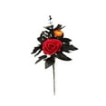 thumbnail image 2 of XINGXIANG 45cm Pumpkin & Black Rose Arrangement - Halloween Floral Picks Flowers with Red Roses and Black Foliage, Gothic Fall Centerpiece for Table Decor,Halloween Decorations, 2 of 5