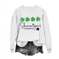 thumbnail image 2 of T-shirt de la Saint-Patrick pour Femmes Col Rond Imprimé Saint-Patrick Manches Longues Chandails en Molleton T-Shirt de la Saint-Patrick, 2 of 4