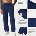 thumbnail image 6 of COOFANDY Mens Lightweight Knit Sweatpants Loose Fit Open Bottom Trousers Yoga Pants with Pockets, 6 of 6