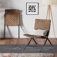thumbnail image 3 of Grand Patio 3 Piece Folding Wicker Patio Set Faux Leather Balcony Furniture Table and Chairs for Patio Garden Deck, Natural Brown, 3 of 9