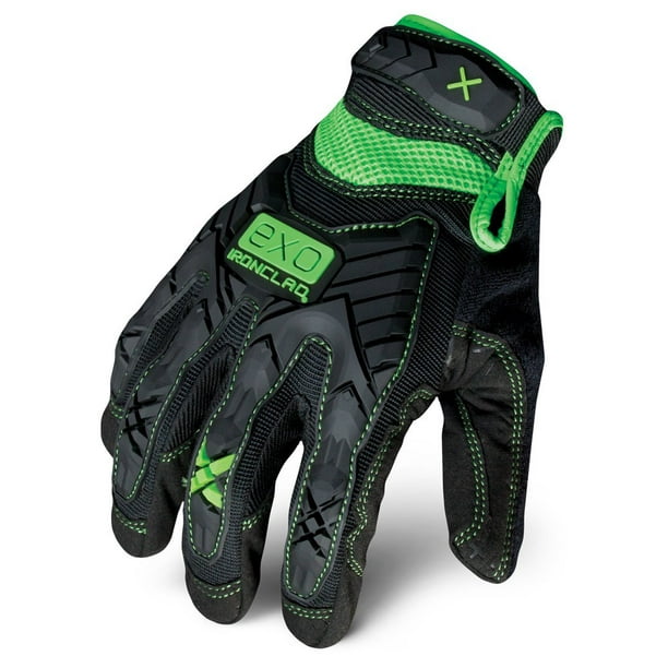 Guantes de Trabajo Ironclad Small Impact para Hombre, Negros - Paquete de 1