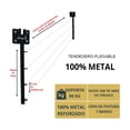 thumbnail image 3 of Tendederos Plegables Retráctil Ropa Plegable Reforzado Metal blanco, 3 of 5