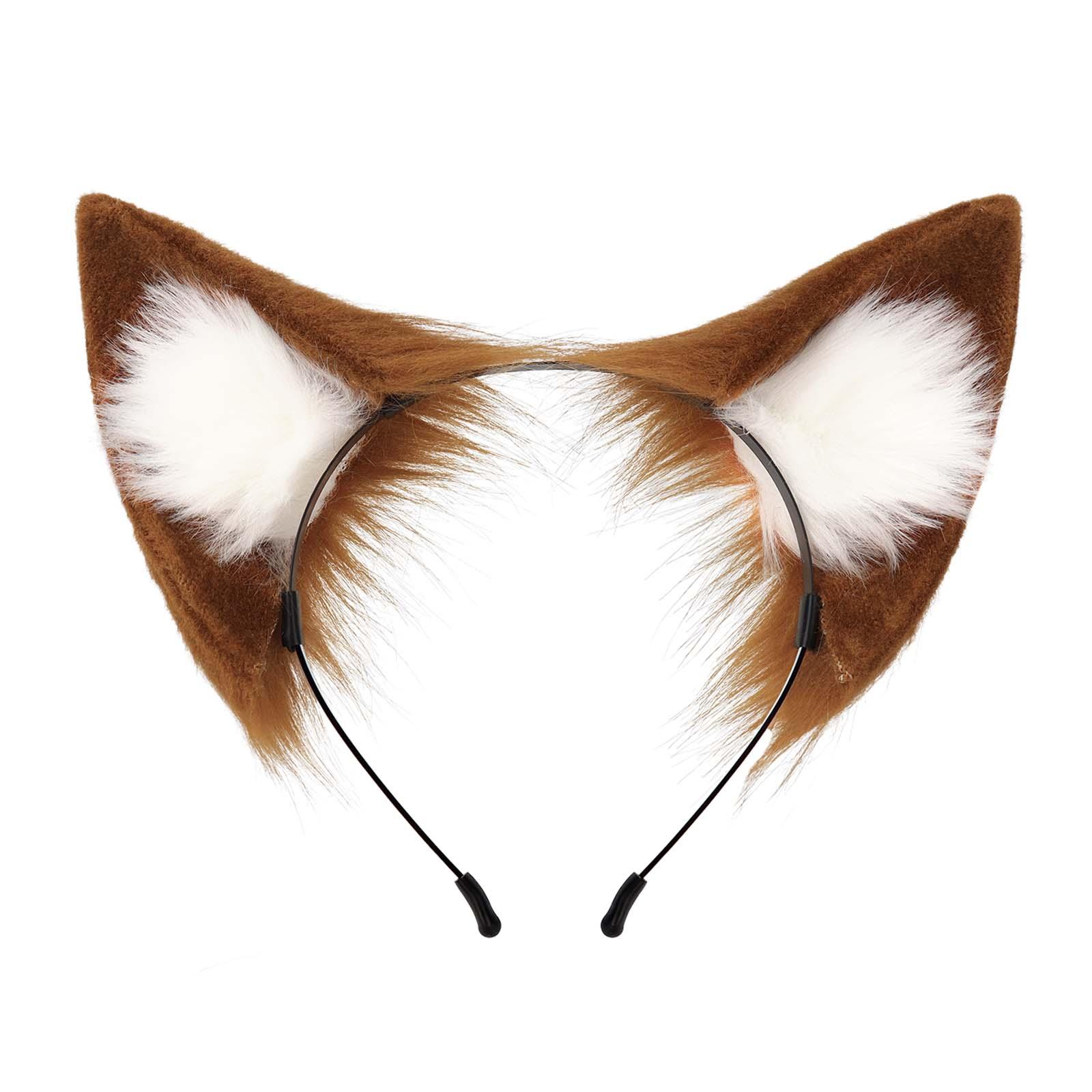 Serre-tête Oreilles De Chat Avec Bijoux Visage - Accessoire Halloween, Cosplay, Déguisement | 2 Pièces, Taille Unique