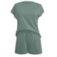thumbnail image 4 of Conjunto informal de dos piezas para mujer: top de cuello redondo y manga corta y pantalones de cintura alta, corte holgado, 4 of 6