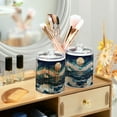 thumbnail image 3 of Yayeee 4 Pack Qtip Holder Bathroom Cotton Swab Canister with Lid Clear Dispenser Set, Rolling Waves, 3 of 6