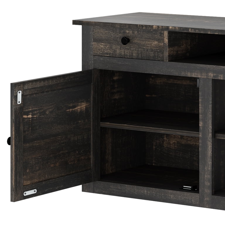 Uforic 70" Farmhouse TV Stand, Dark Rustic Oak photo 8