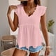 thumbnail image 4 of Eres Más Que una Camisa de Puntuación de Prueba de Color Sólido sin Mangas con Cuello en V, Haz Tu Propia Camisa Personalizable Top Casual, 4 of 6