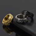 thumbnail image 5 of Anillo de ojo giratorio atmosférico de acero de titanio, joyería de acero inoxidable dominante retro de moda para hombres, 5 of 5