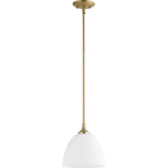 3159-80-Quorum Lighting-Enclave - 1 Light Pendant in Quorum Home Collection style - 9 inches wide by 9.25 inches high-Aged Brass Finish