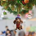 thumbnail image 4 of Funny Animal Christmas Ornament - Dachshund Goat Elk Pig Acrylic Figurine for Xmas Tree Decor, Farm Animal Holiday Gift Idea, 4 of 6