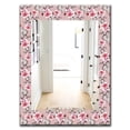 thumbnail image 3 of DESIGN ART Designart 'Pink Blossom 5' Traditional Mirror - Vanity Printed Mirror 23.7 in. wide x 31.5 in. high, 3 of 5