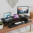 thumbnail image 3 of 47 Inch Large Standing Desk Converter – Extra Wide Sit Stand Riser with Keyboard Tray, Dual Monitor Space, Gas Spring Height Adjustable – Ergonomic Desktop Workstation for Home or Office, 3 of 10