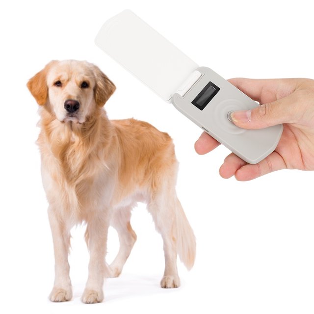 Lector RFID RFID lector de microchip recargable de mano para gestión de cría de animales ovejas peces domésticos