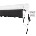thumbnail image 7 of Awntech 8' x 6.5' Full Cassette Right Motorized Patio Retractable Awning, Black, 7 of 7