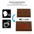 thumbnail image 2 of GEARONIC TM Triángulo moderno Madera Alarma de madera Reloj de escritorio digital Termómetro Temporizador clásico Calendario actualizado 2018 LED más brillante Marrón Monstrate SH1106-120, 2 of 3