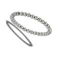 thumbnail image 4 of Stacking High Polish Halo Bead Ring .925 Sterling Silver Band Jewelry Female Male Unisex Size 5, 4 of 4