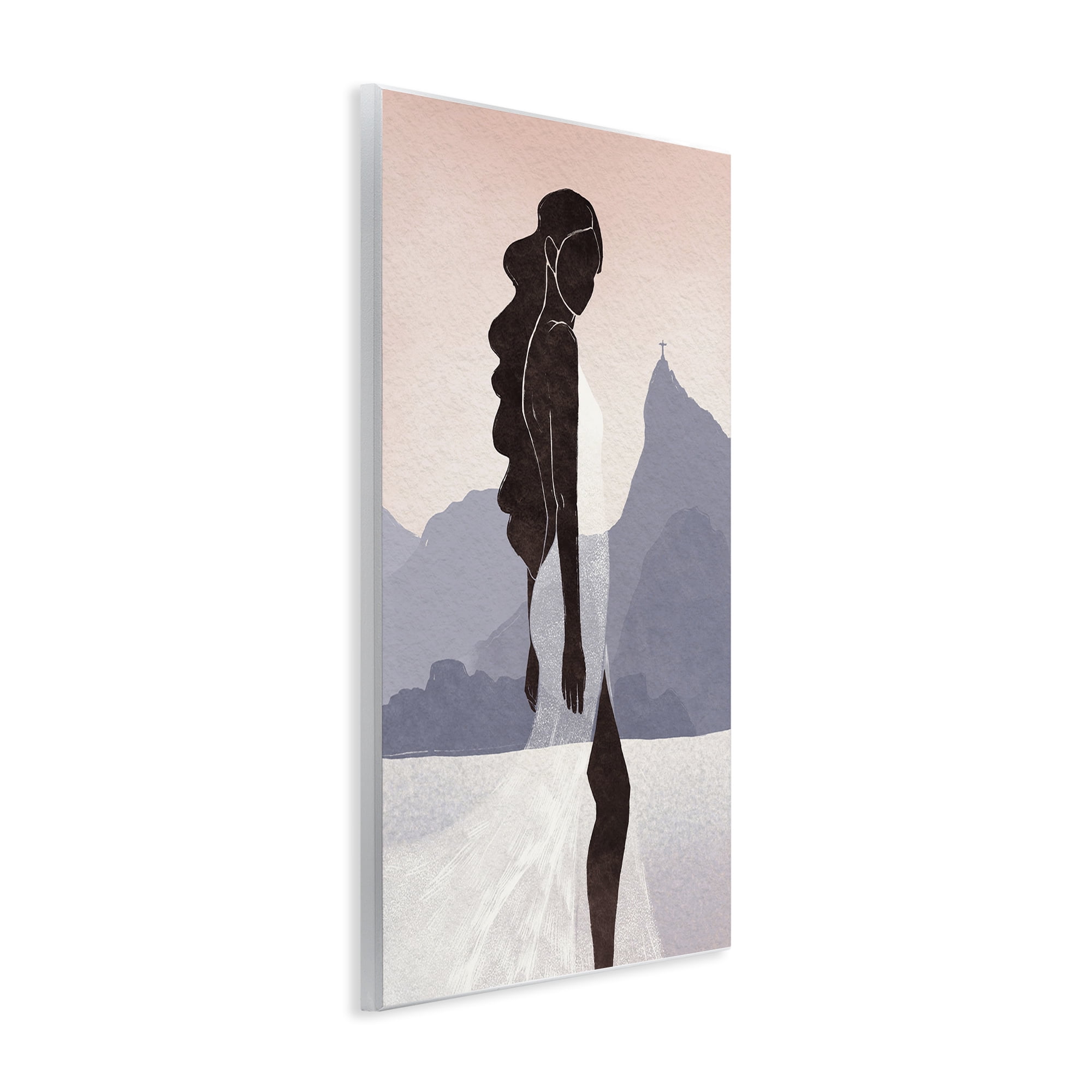 Stupell Industries Garota Silhouette Portrait Wall Plaque Art, design by Yuyu Pont
