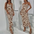 thumbnail image 4 of Yokua Women Sleeveless Dress Zebras Striped Print Dress Female Spaghetti Strap Dress, 4 of 15
