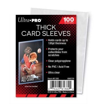 1 Pack 100 BCW Sports Card Sleeves for Thick Cards Penny Sleeves 