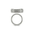 thumbnail image 4 of Mens Titanium Polished Band Ring with Synthetic Cubic Zirocnias (8mm) for Men, 4 of 6