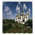 thumbnail image 3 of Ambesonne Cartoon Shower Curtain, Eagles and a Castle, 69"Wx70"L, Multicolor, 3 of 3