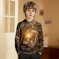 thumbnail image 5 of Sweatshirts for Girls Galaxy Print Loose Fit Pullover Hoodie Top Casual Winter Girls Hoodies Size 3-4Y, 5 of 8