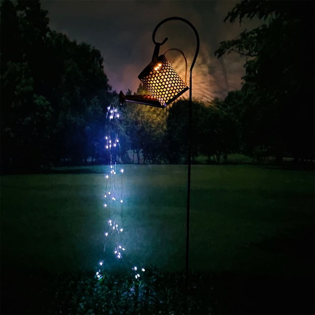 Muyoka Regadera Luces solares Jardín al aire libre Estrella Ducha Jardín Arte Luces LED Ducha Regadera Luz Cadena Luz de hadas para patio Fiesta en el patio Muyoka Hogar
