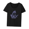 thumbnail image 3 of Camiseta de verano para mujer, ajuste Regular, camisetas ligeras de verano para viaje y trabajo Negro, 3 of 7