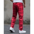 thumbnail image 7 of Men's Business Casual Pants Slim Fit Flat Front Plaid Pencil Trousers Outdoor Comfy Golf Dress Pants, 7 of 7