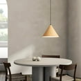 thumbnail image 7 of Minimalism Wood Pattern Metal Pendant Lamp for Kitchen Island, Cone Shape Simple Rustic Pendant Lighting for Above Sink, Pendant Light for Dining Room, Pendant Light Fixture for Over Table, 7 of 7