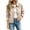 Beige, variant on Jackets for Women Fitted Long Sleeve Jacket with Pockets Buttons Suede Casual Short Coat