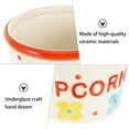 thumbnail image 3 of Ceramic Popcorn Bowl Practical Popcorn Container Food Cereal Serving Bowl, 3 of 9