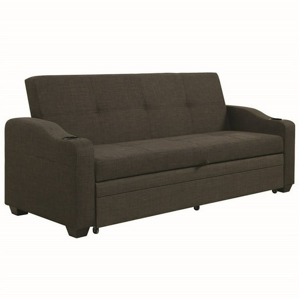 Stonecroft Furniture Marine Row Tufted Sleeper Sofa In Charcoal Gray And Black Com Stonecroft Furniture Marine Row Tufted, Sleeper Sofa Furniture Row