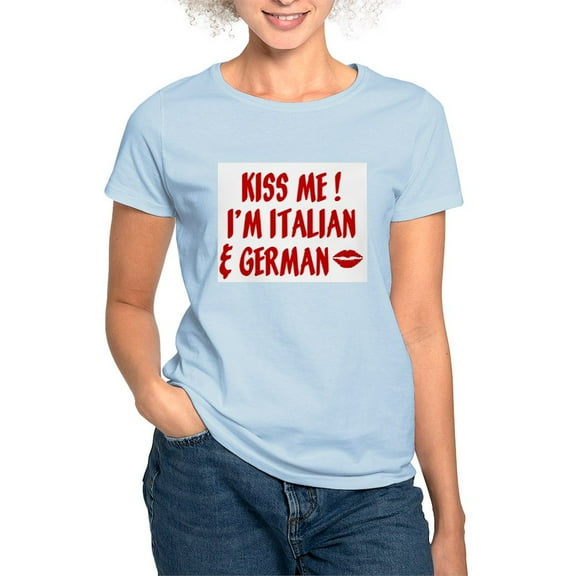 CafePress - Kiss Me: German & Italian Women's Light T Shirt - Women's Classic T-Shirt