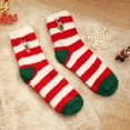 thumbnail image 5 of 6Pairs Women Christmas Fuzzy Socks Fluffy Socks Winter Warm Cozy Striped Socks Crew Socks, 5 of 5