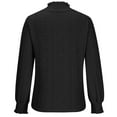 thumbnail image 6 of Womens Puff Long Sleeve Top Eyelet Embroidered Shirt Hollow Out Lace Blouses Fashion Fall Loose Mock Neck Basic Tee (Black 2XL), 6 of 6