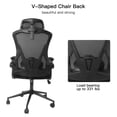 thumbnail image 4 of Ergonomic Office Mesh Chair with Adjustable Height & Armrests & Headrest - Black, 4 of 8